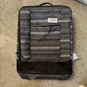 Dakine Black and Gray Patterned 2 wheel Roller carry on.